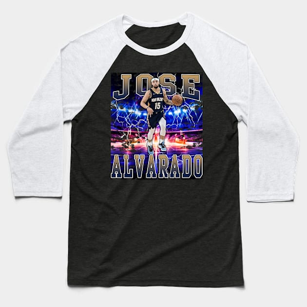 Jose Alvarado Baseball T-Shirt by Gojes Art